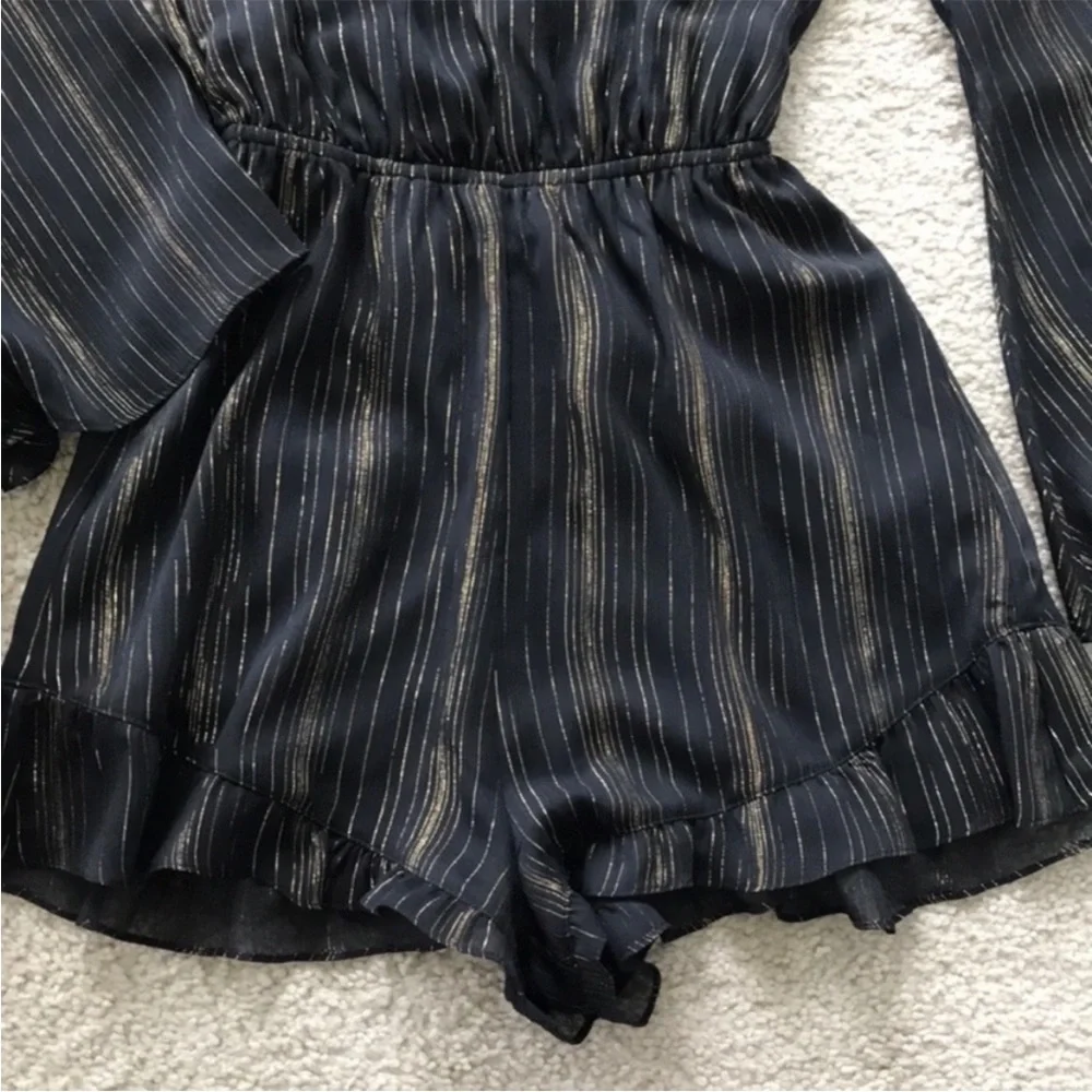 Show Me Your MuMu Loretta Romper in Sparkle & Shine Black - Picture 6 of 7